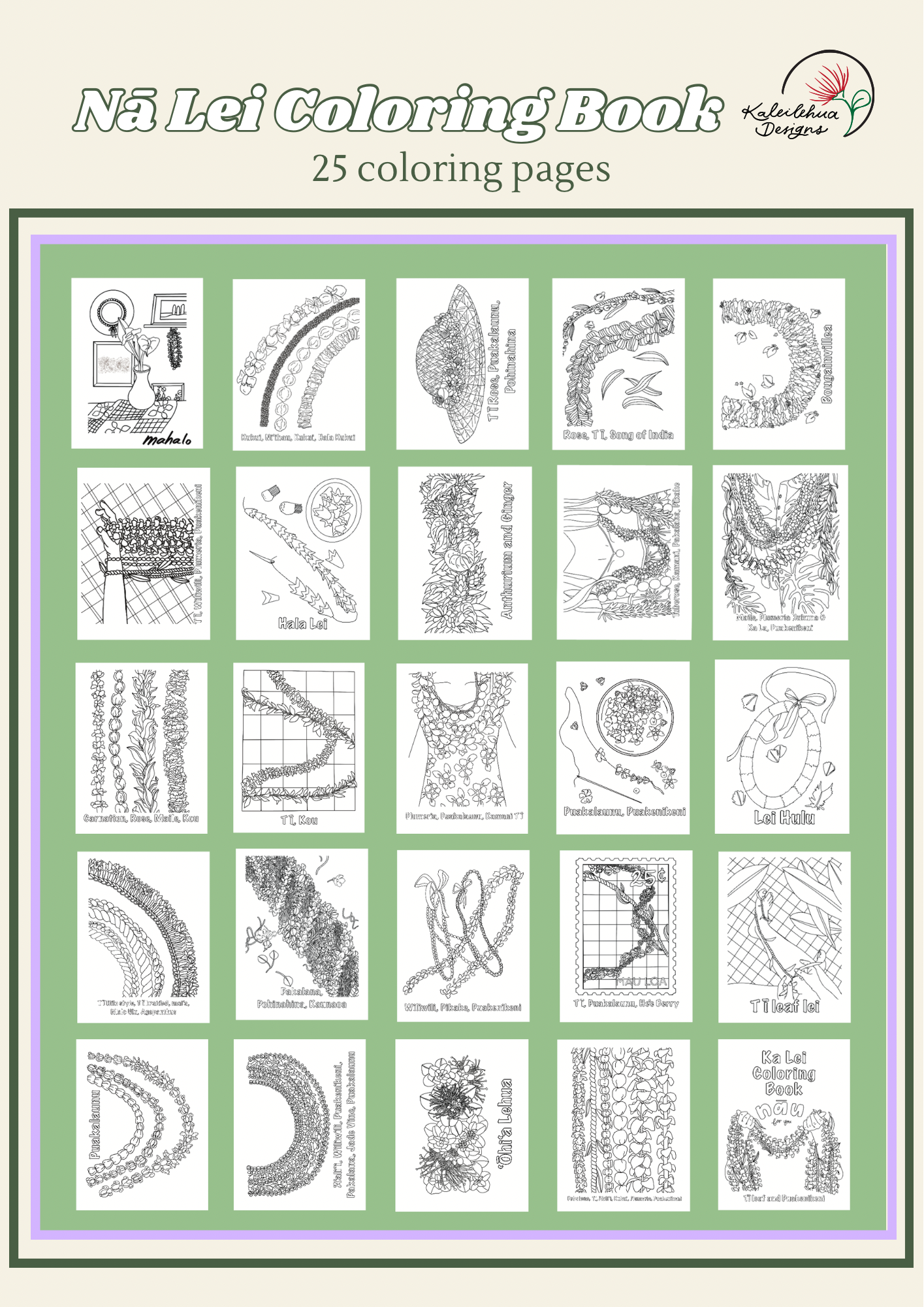 Nā Lei Coloring Book