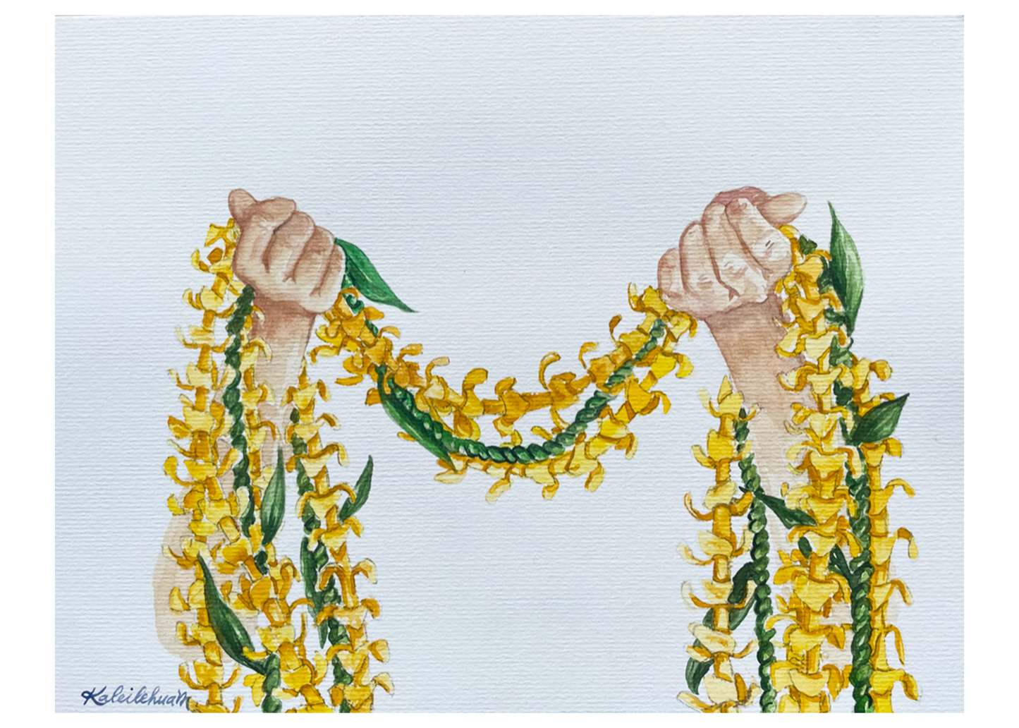 Tūtū original watercolor Hawai’i artwork