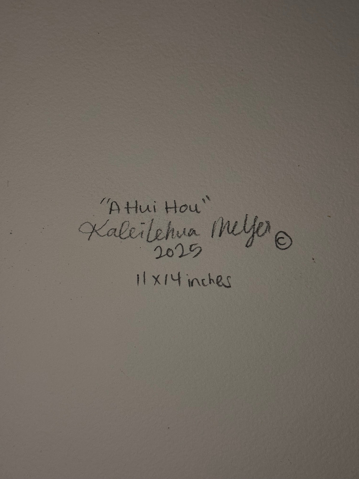 “A Hui Hou”