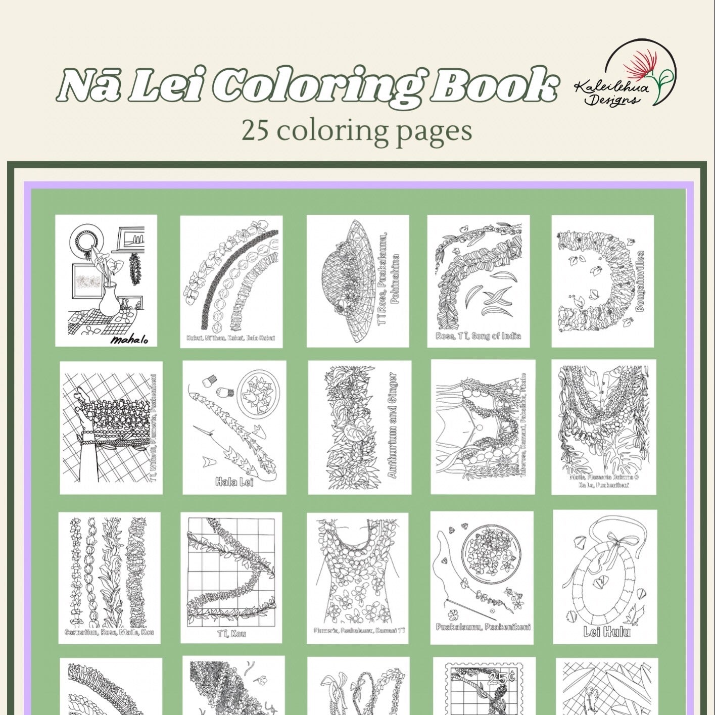 Nā Lei Coloring Book